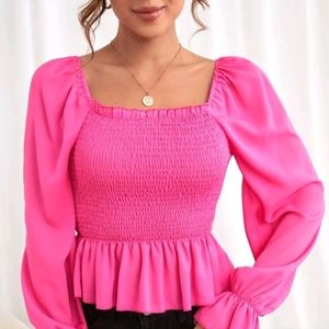 NWOT Shein Peplum Blouse